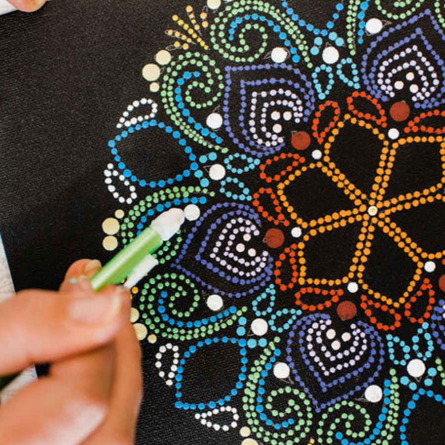 Virtual Mandala Dotting Craft Class