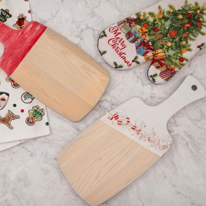 Holiday Kit - Marbled Resin Wood Board