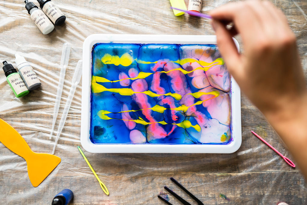 Water Marbling Paint Set DIY Craft Kits Art Set Water-Based Art