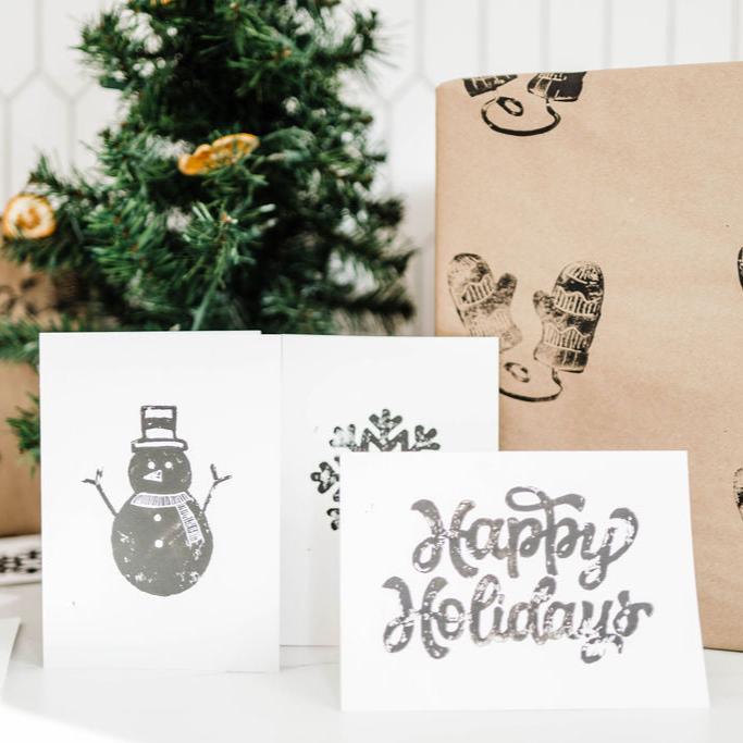 Holiday Kit - Linocut Printmaking Kit