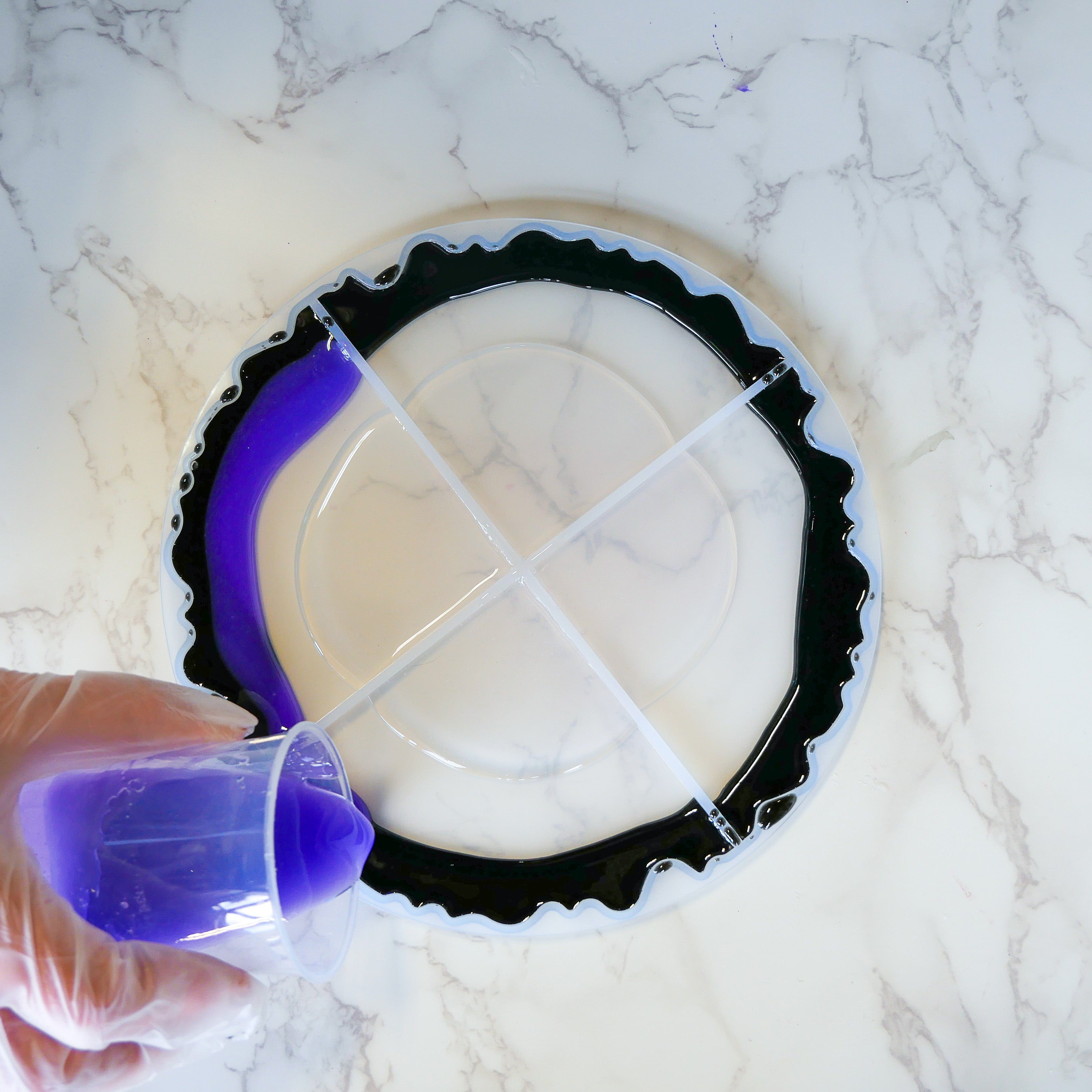 Virtual Agate Resin Coaster Craft Class