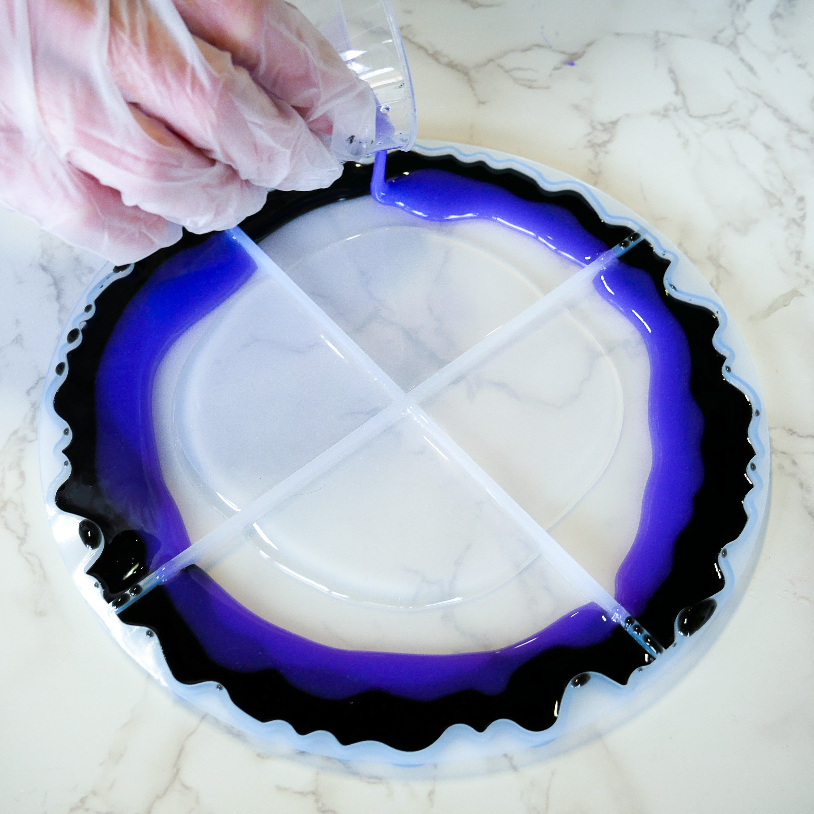 Virtual Agate Resin Coaster Craft Class