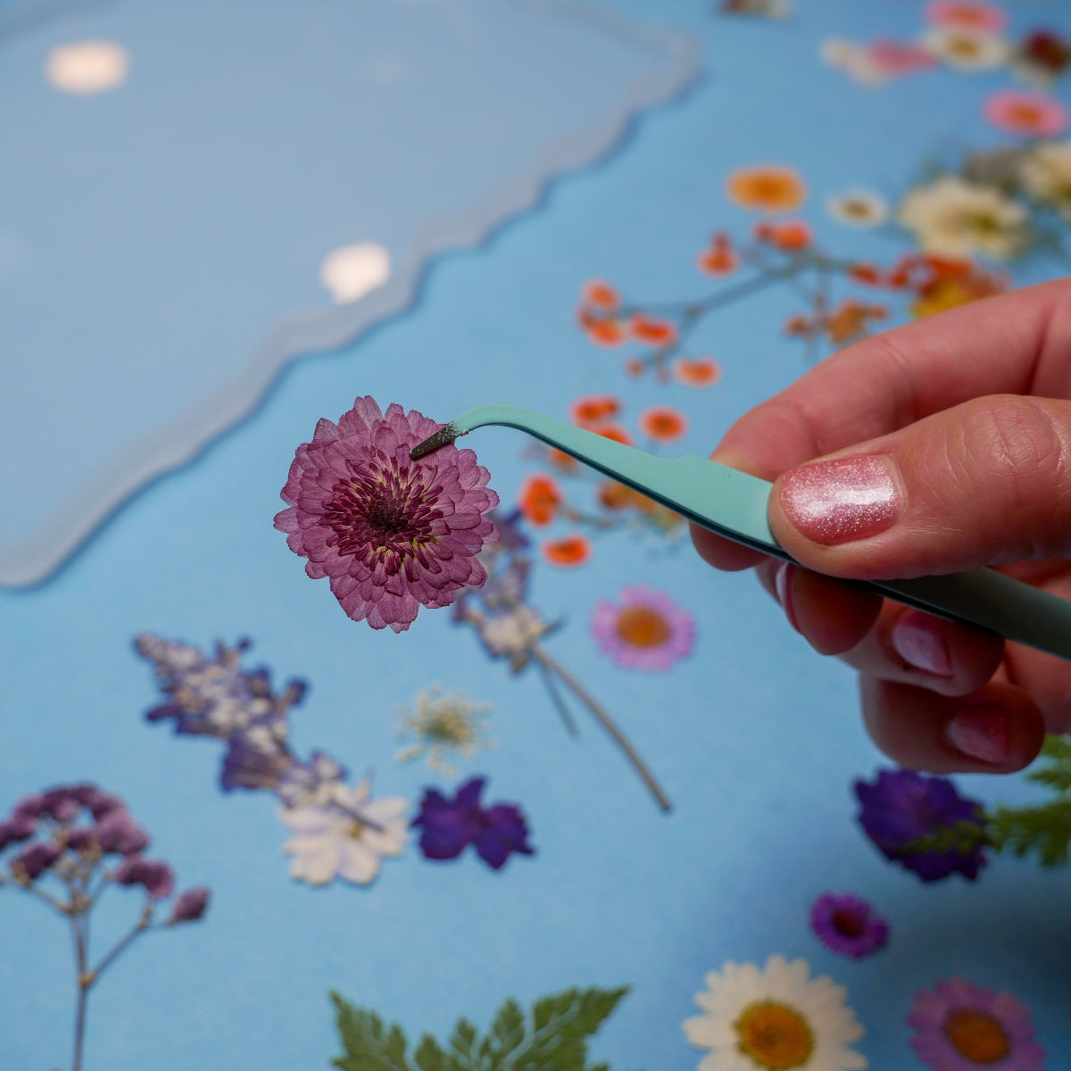 Virtual Pressed Flower Resin Serving Tray Craft Class