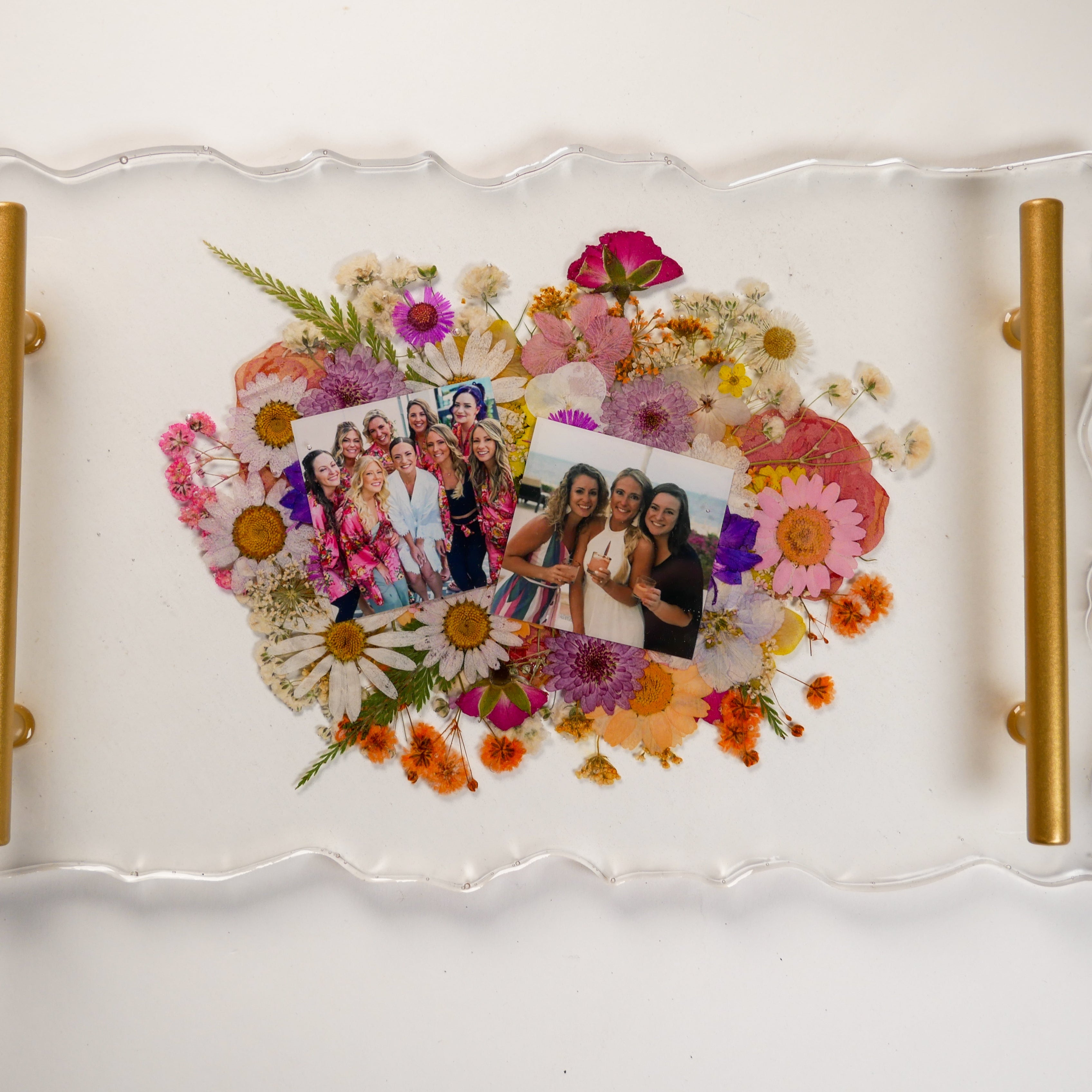 Floral Resin Serving Tray Kit