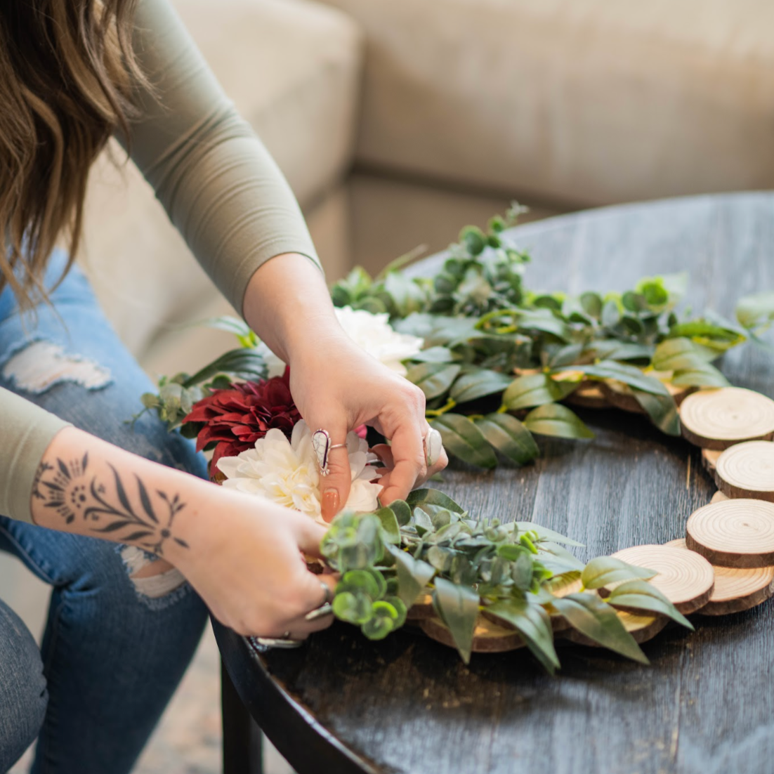 Virtual Wood Slice Wreath Class